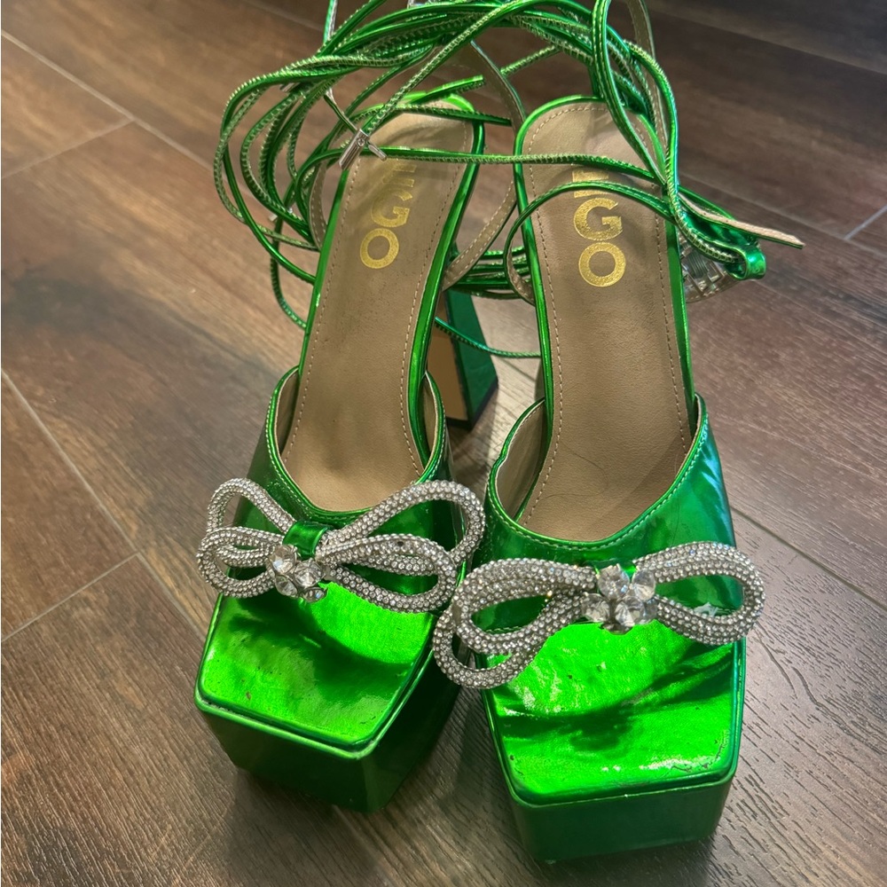 COPY - Green platform heels